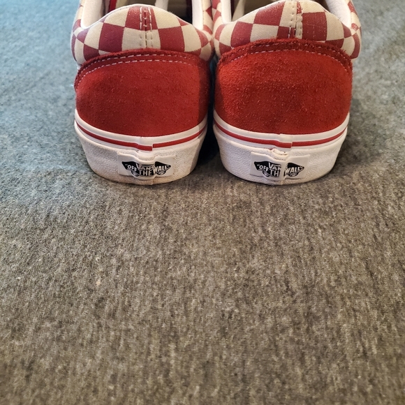 Vans primary check old skool shoe (red) - Picture 5 of 7